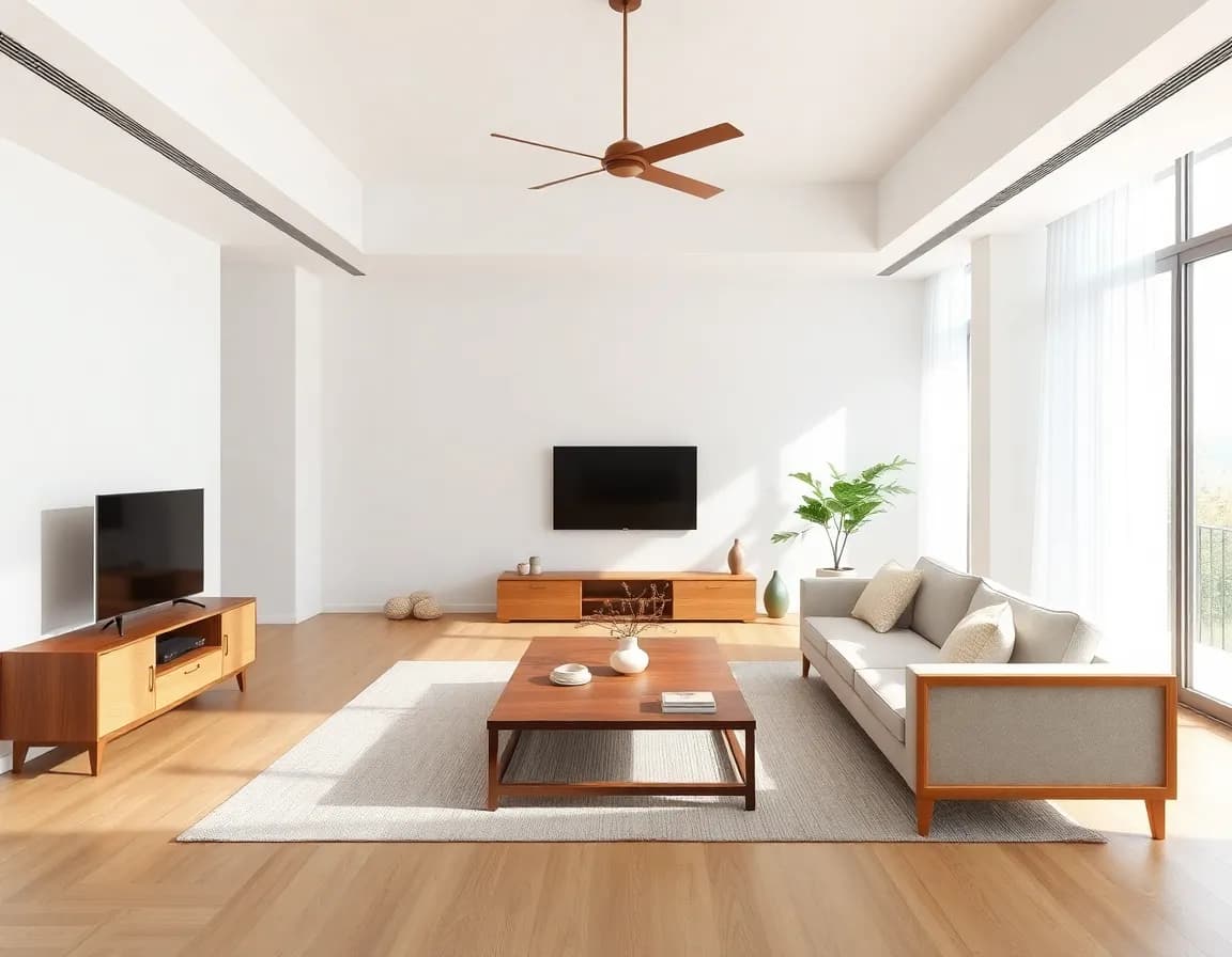 Living room after AI interior design transformation by DecorAI